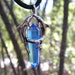 Sterling Silver Dolphins Pendant With Siberian Blue Crystal