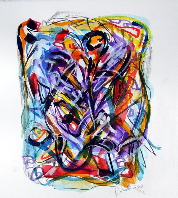 Original Abstract Expressionist Mixed Media Painting