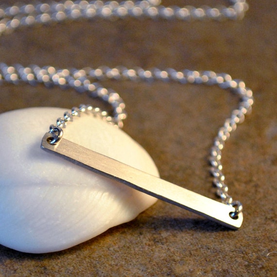 eve necklace minimalist bar pendant in by jhollywooddesigns