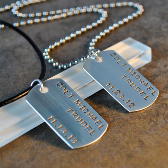 Items similar to father son necklace set two sterling