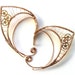 Custom-made bronze elf ears