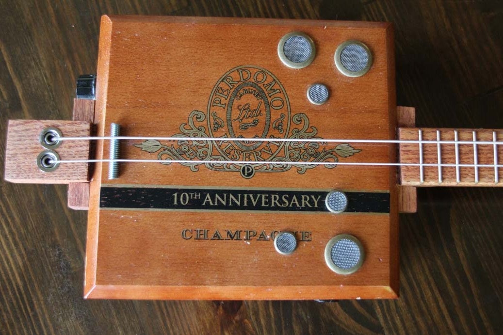 Cigar Box Bass Guitar 2 String by MonkeyPox on Etsy