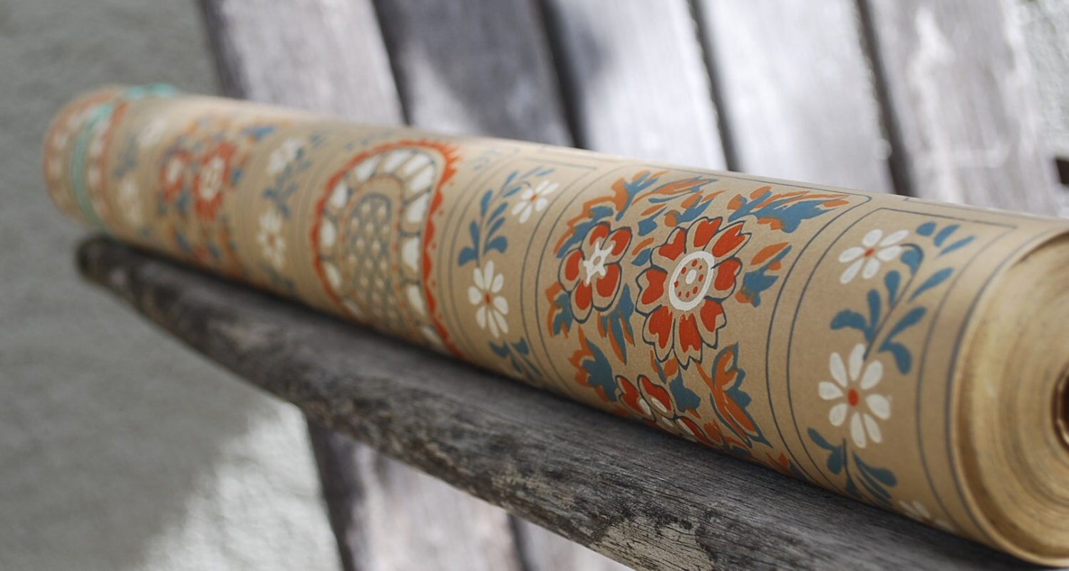 Vintage Eisenhart Wallpaper Roll by vintagebitsandpieces on Etsy