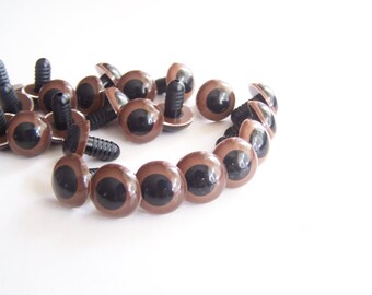 18mm brown eyes plastic eyes safety eyes - 5 pairs