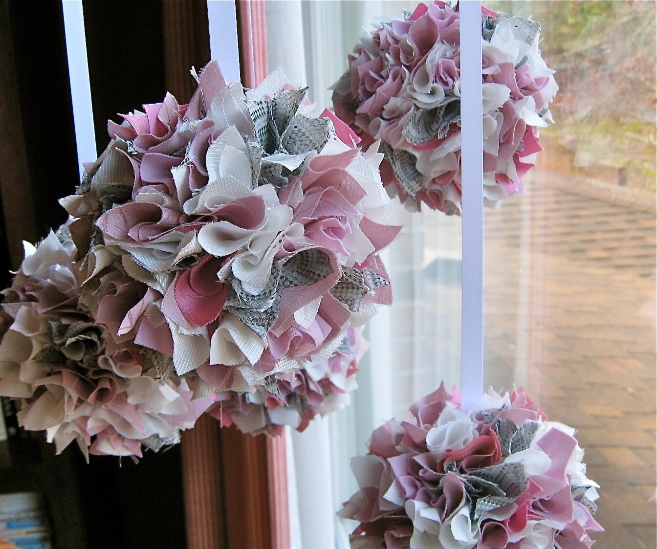 Shabby chic Baby crib mobile with kimono silk fabric 5