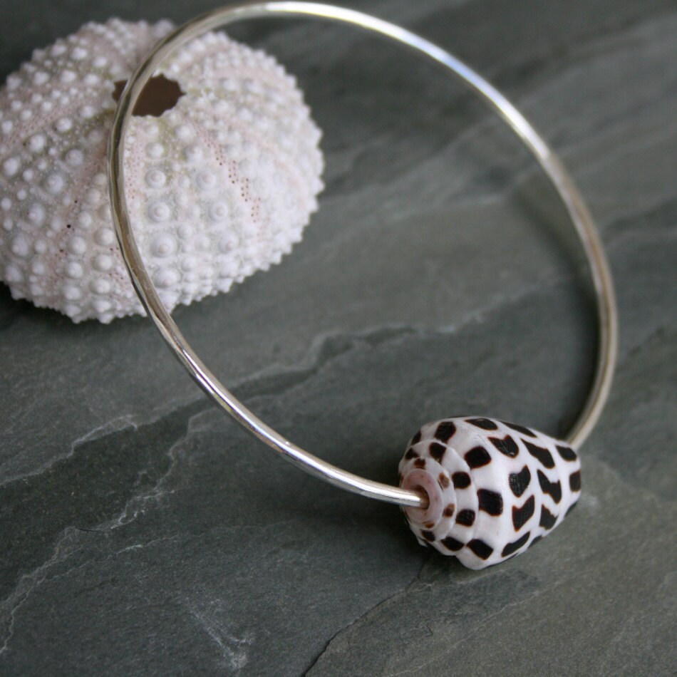 Sterling Silver Bangle Hawaiian Jewelry Cone Shell