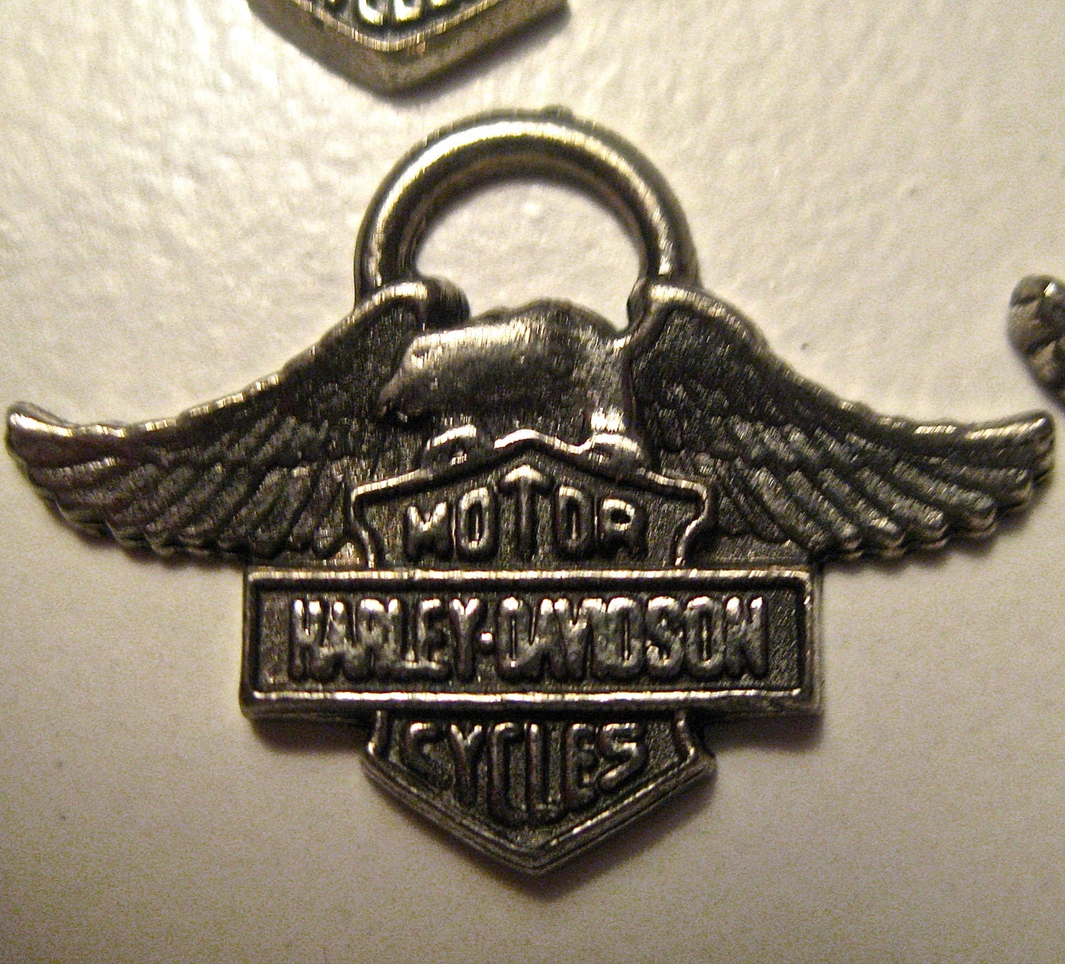 Harley Davidson Motorcycle pendants vintage silver by pinksupply