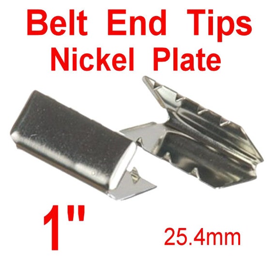 25 PIECES 1 Metal Belt End Tip Your Choice of by SewingSupplies