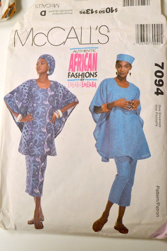 Sewing Pattern McCall's 7094 African Fashions Uncut