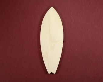 Surfboard Shape Unfinished Wood Laser Cut Shapes Crafts Variety of Sizes