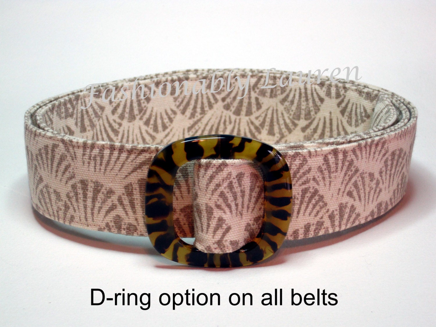 Womens Dring Belt / SALE / Tan Fabric Belt / Beige Cloth Belt