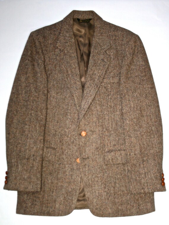 Items similar to Vintage Mens Harris Tweed Scottish Wool Sport Coat ...