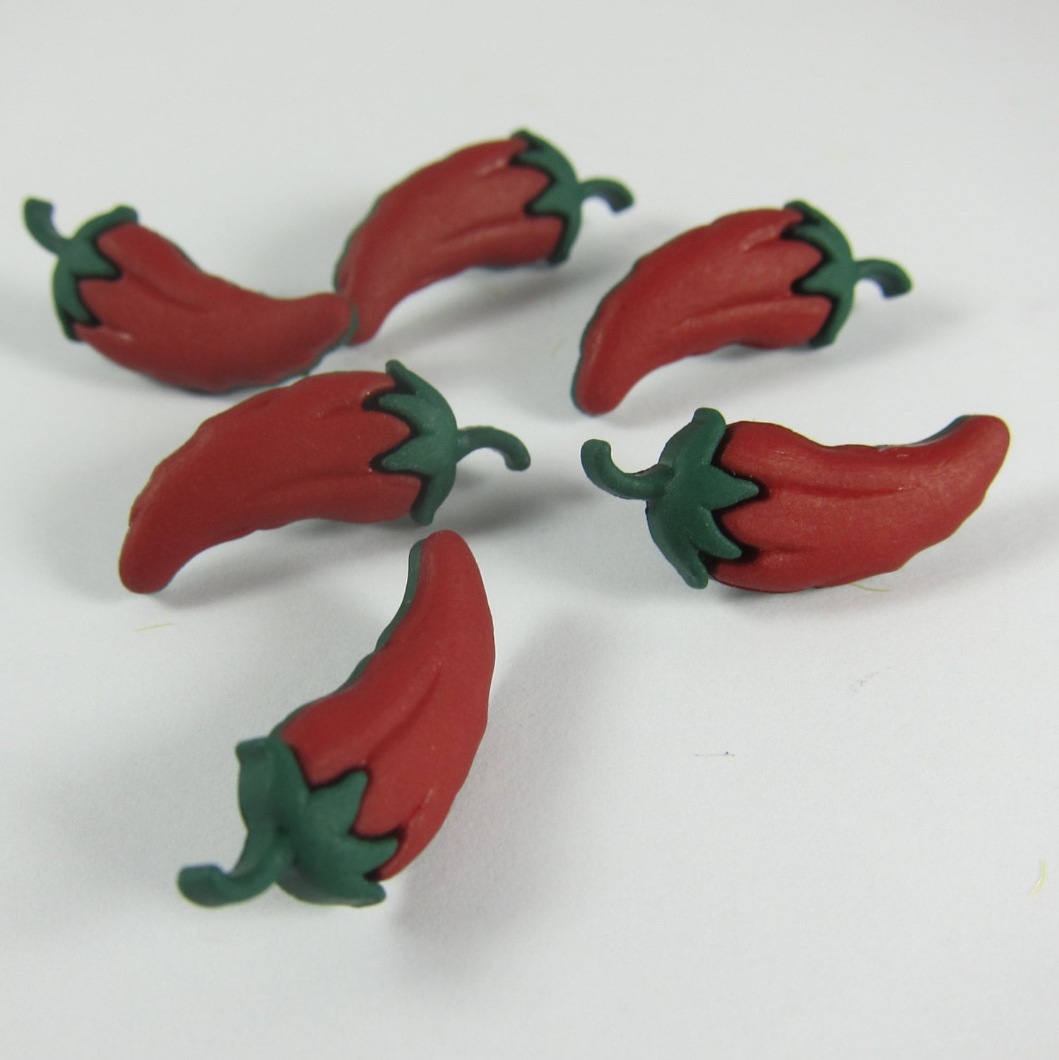 Chili Hot Pepper Novelty Buttons