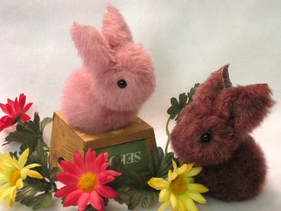 pink plush rabbit