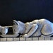 Mother Cat Kitten JJ pin brooch drinking milk