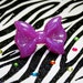 Purple Bow Ring, Sparkle Resin, Kawaii Lolita, Sparkly Glitter Jewelry, Adjustable