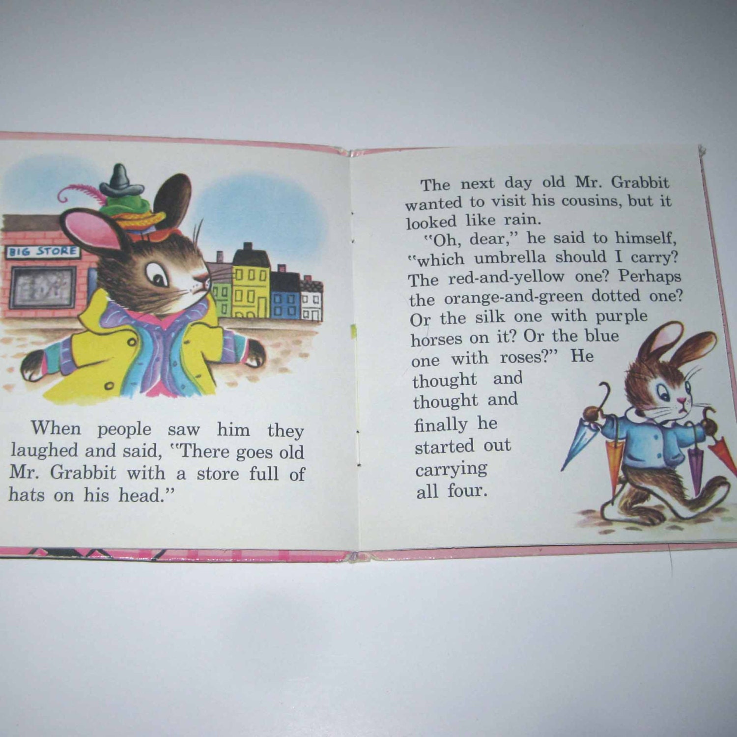 Mr Grabbit the Rabbit Vintage 1950s Children's Book by