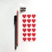 Red Heart Sticker Seals, Set of 108