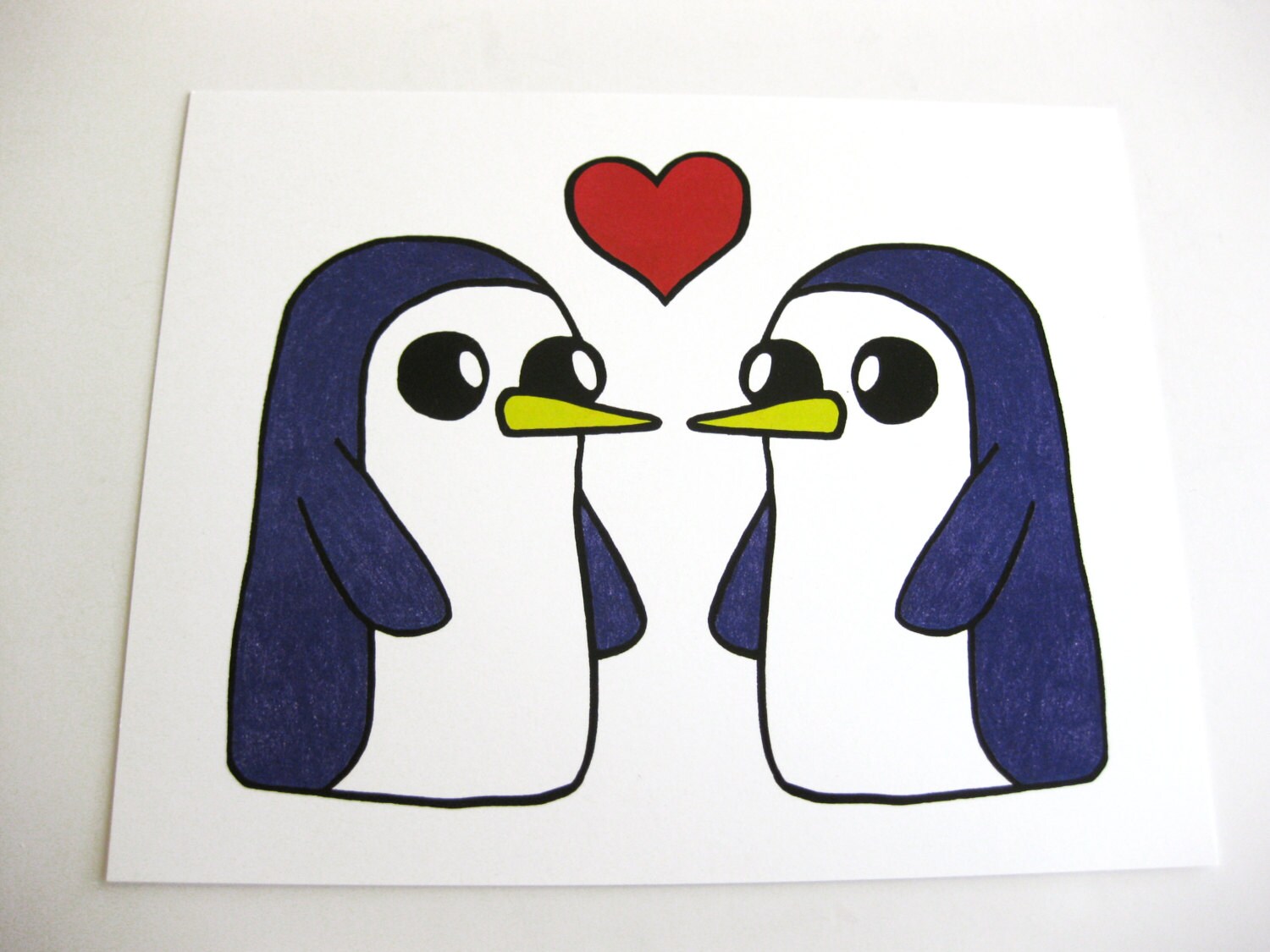 Penguin Art // Adventure Time Inspired // Gunter // Gunther