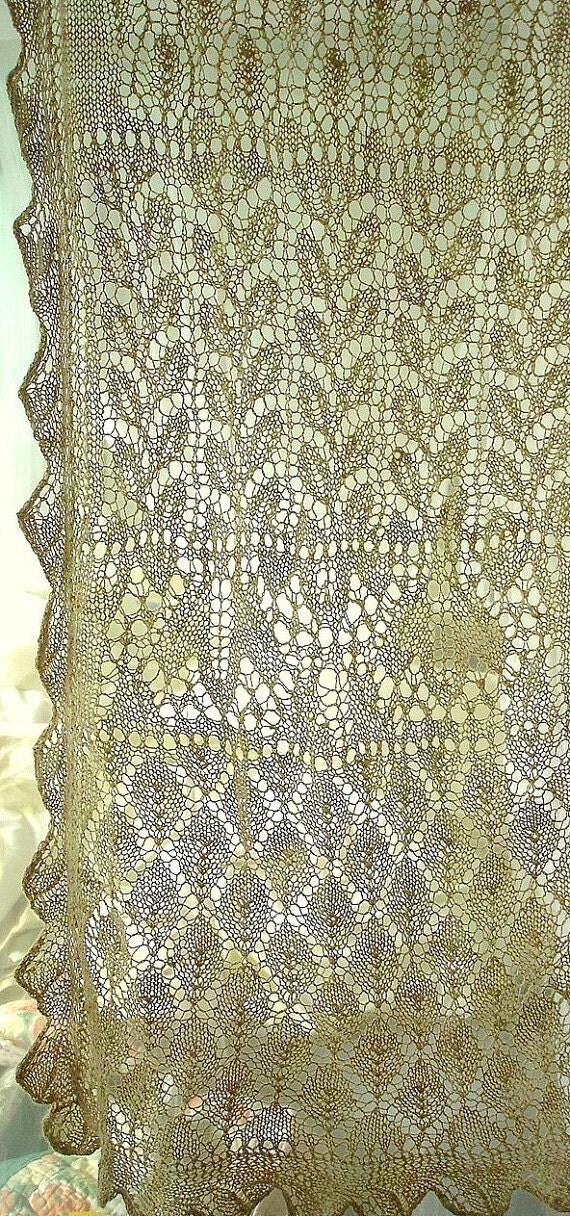 CLEARANCE Pdf CLIMBING LEAVES Knitted Stole Pattern