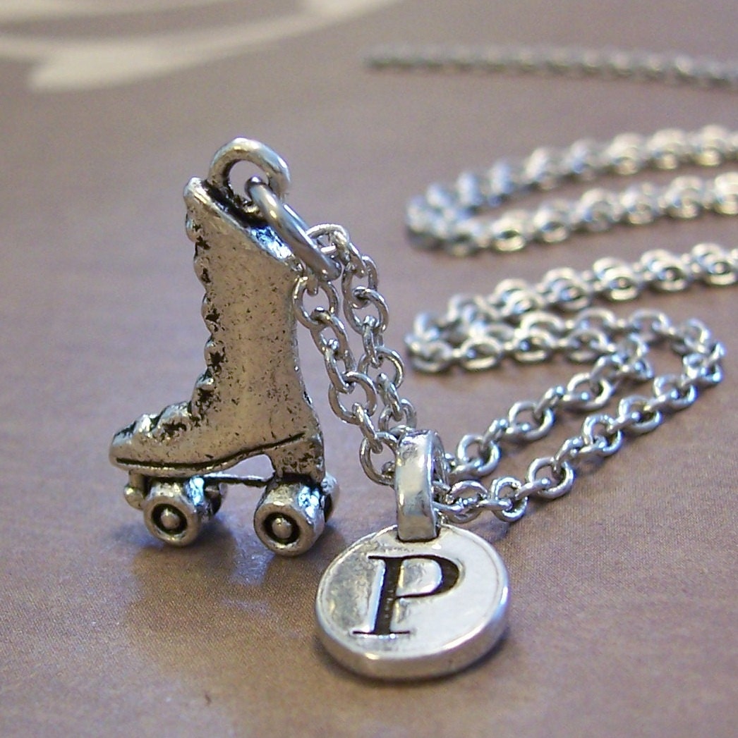 Personalized Roller Skate Charm Necklace Silver by FiftyEighteen
