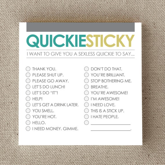 Stocking Stuffer Under 5. Funny. Sticky Notes. Novelty. Work.