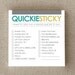 Stocking Stuffer Under 5. Funny. Sticky Notes. Novelty. Work. Notepad. Snarky. Sarcastic. For Man, Woman. "Quickie Sticky" (NSN-X022)