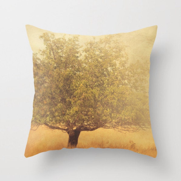 decorative pillow cover rustic home decor mustard yellow