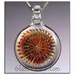 Implosion Glass Pendant lamwpork focal necklace bead - Glass Peace blown glass jewelry (2438)