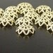 Bead Cap 24 Antique Gold Color Flower Filigree Victorian Bendable 10.5mm (1049cap10d1) ... last remaining packages