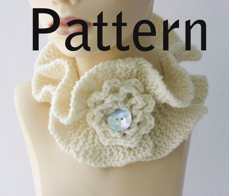 crochet pattern neck ruffle warmer for with beadedwire Ruffled by Warmer Neck Pattern Knitting