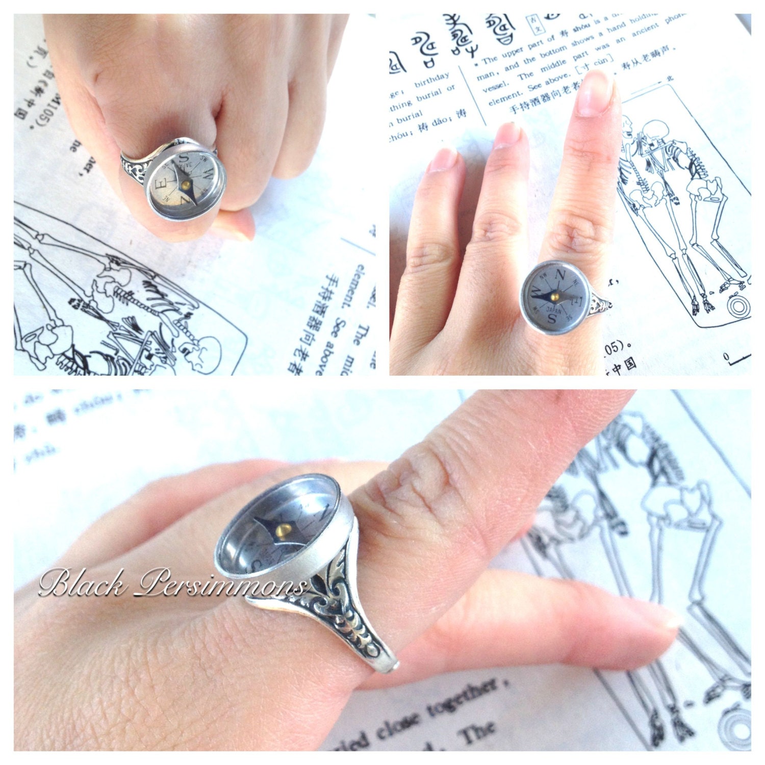 Compass Ring Large Working Compass Made in USA