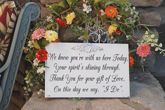 Items similar to Memorial Sign Gift of Love Wedding Sign ...