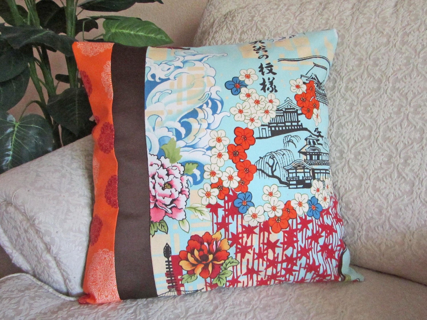 Asian Inspired Pillow Cover Asian Style Cushion Cover