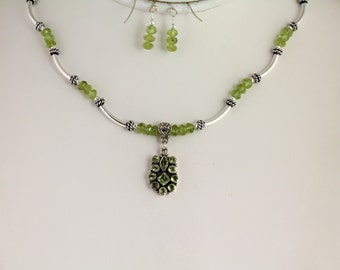 Peridot Necklace Set. Listing 123655030