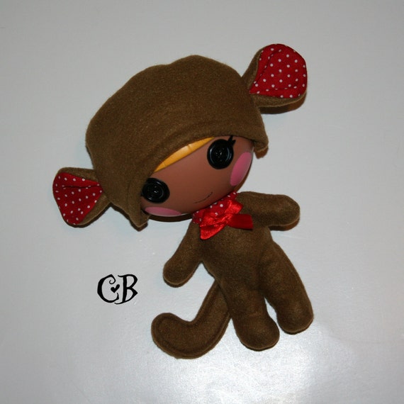 Brown Monkey Outfit for Lalaloopsy Littles Dolls // Ready to