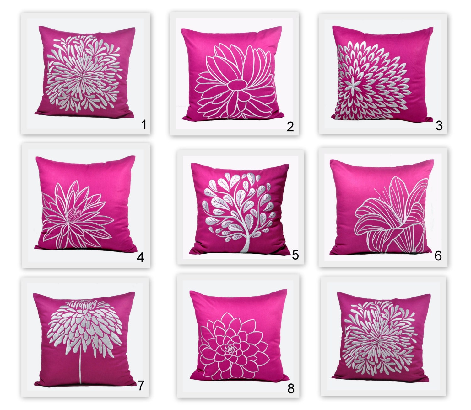 Purple Pillow Cover set of 2 Dark Purple Linen Pillow Silver