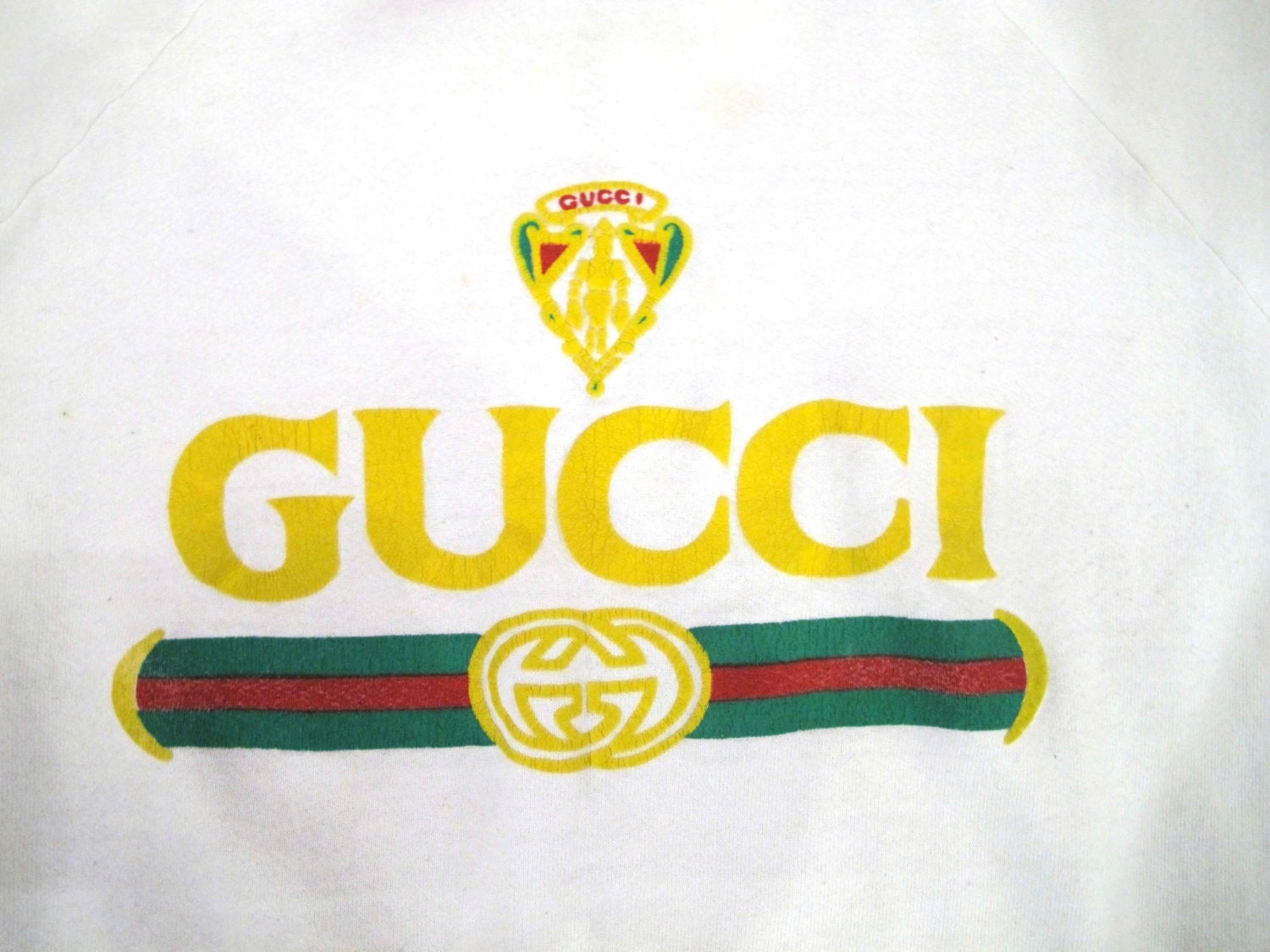 80s Vintage Gucci Crew Neck Sweatshirt Size Medium 50 50