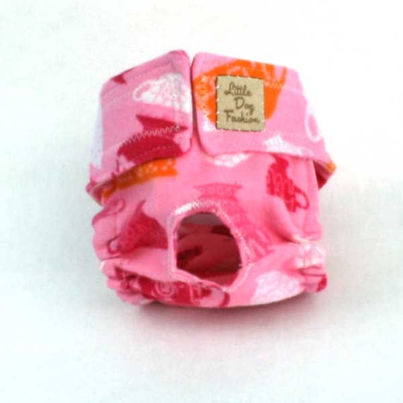 ready to ship XS Pink Teacup Dog Diapers for Small Dogs