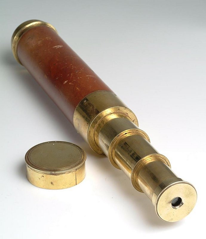 EDWARDIAN Brass 3 part Collapsible Telescope by vintagebitsblitz