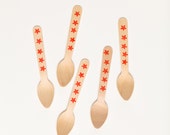 Starry Starry Ice Cream Spoons -20 Wooden Ice Cream Spoons