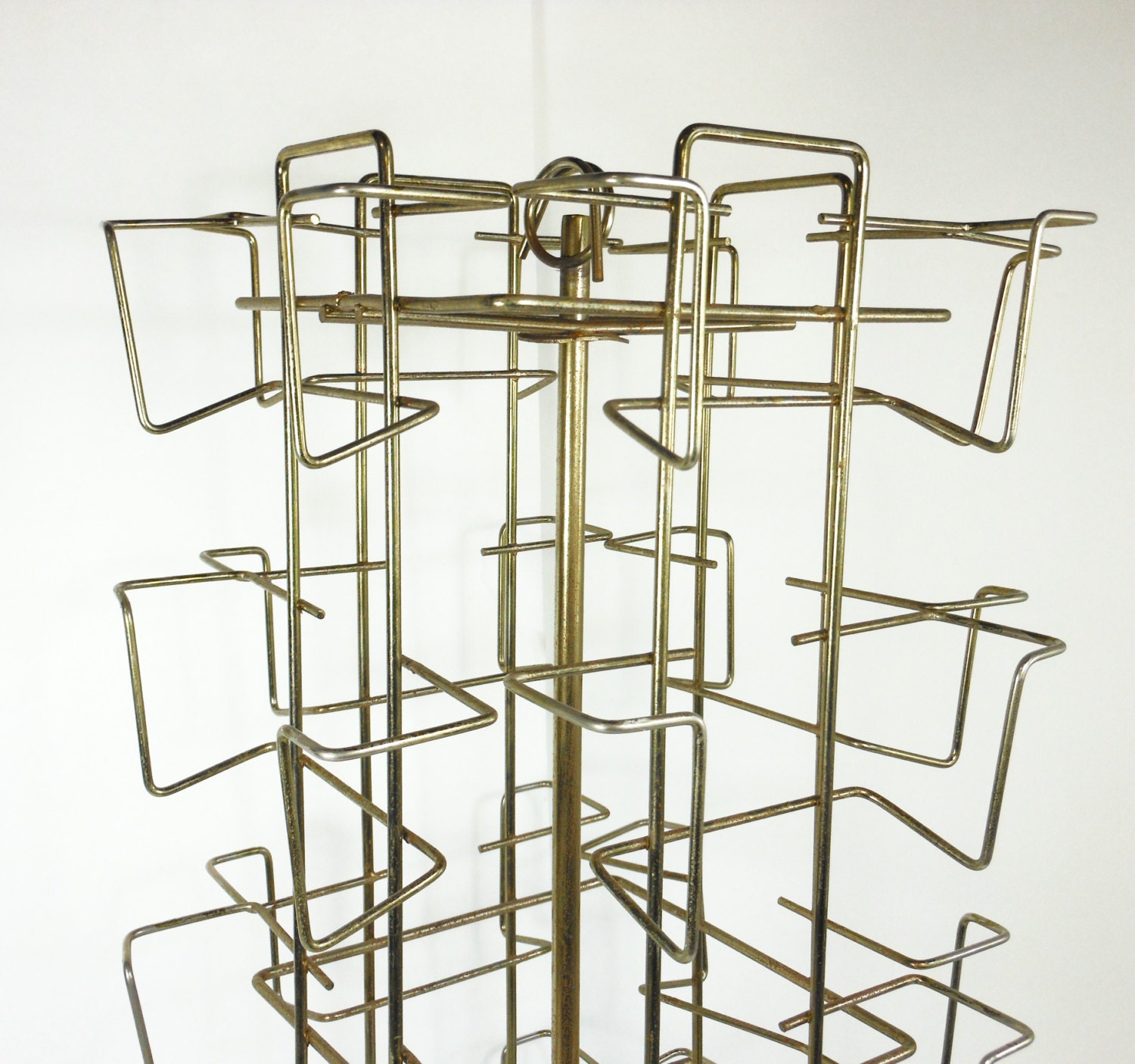 Vintage Postcard Rack Revolving Display Stand Table Counter