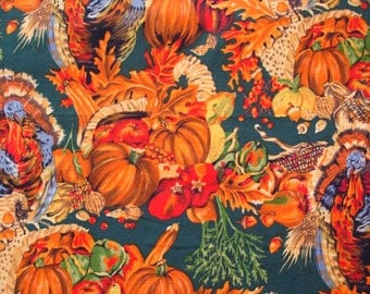 FLORAL FABRIC Autumn Bountiful HARVEST Nicole de Leon Alexander Henry 1992 - 1 Yard - #M28