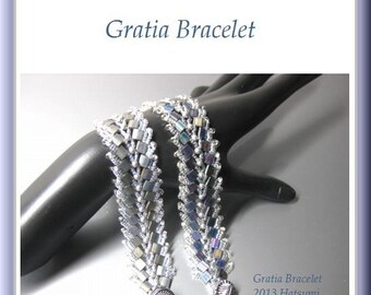 Tila Beading Tutorial instructions patterns- PDF download- Gratia/bracelet