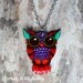 Traditional Style Tattoo Owl Necklace