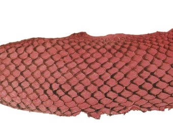Light PINK Exotic Glossy Eco Friendly, CHROME free, real Tilapia Fish Leather Skin from Go Fish Leather. Sold by each skin.