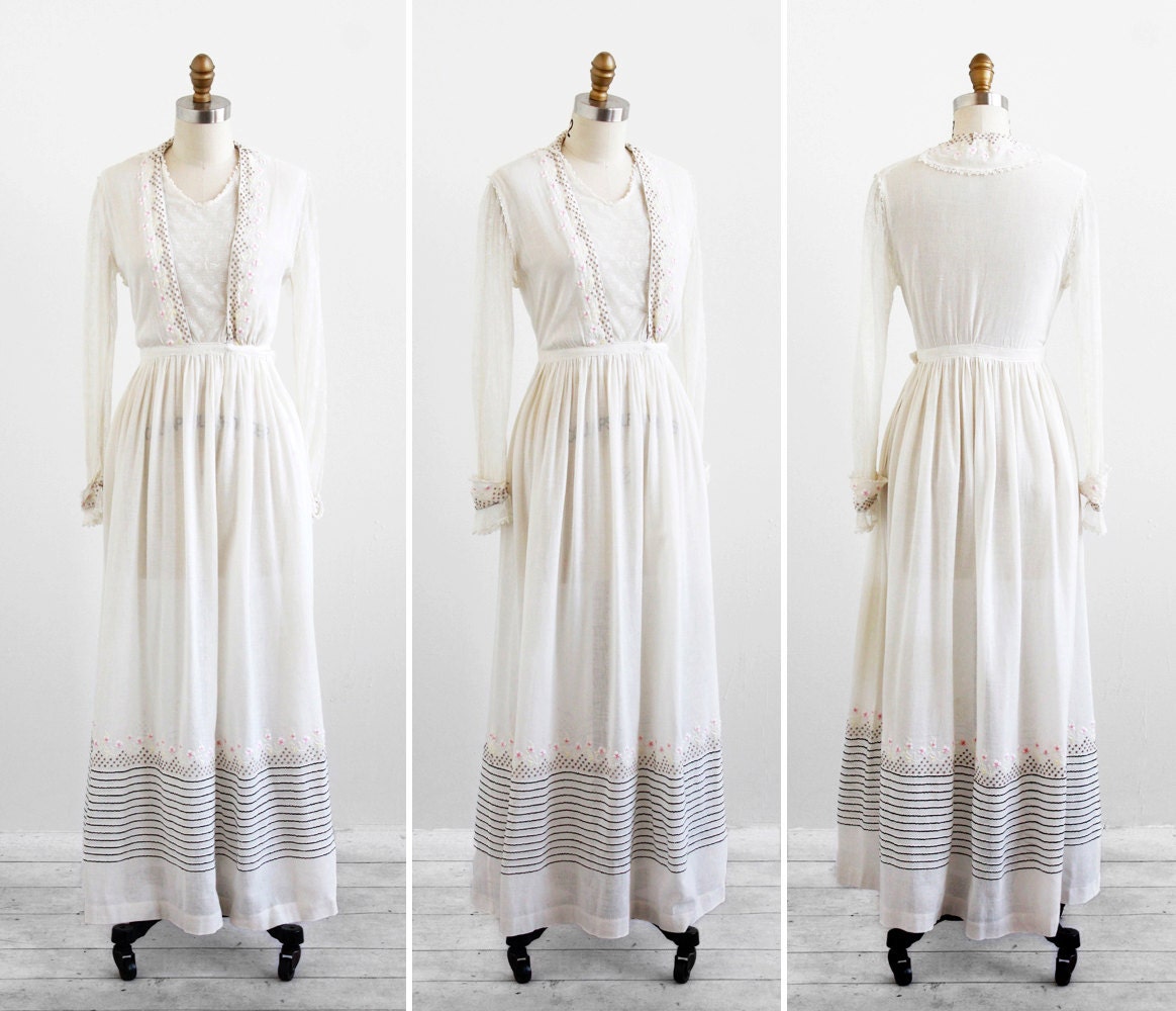 Edwardian wedding dress / Edwardian dress / Antique 1910s
