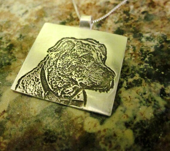 Silver Dog Pendant Made from Your Dog's by CustomSilverPendants