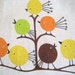 SALE Vintage Fabric Apron KIT Mod Birds COMPLETE