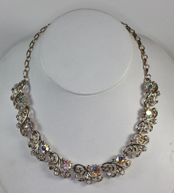 Vintage Coro AB Rhinestone Choker Necklace